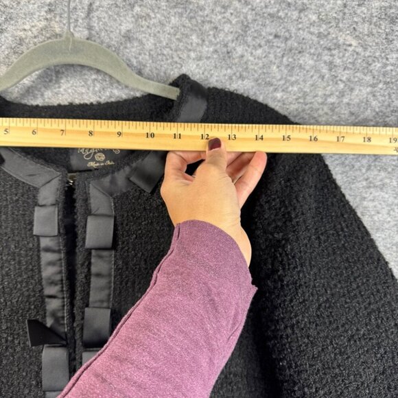 Tangueiras Made In Italy Black Minimalist Viscose Blend Tweed Blazer No Size - Picture 9 of 16